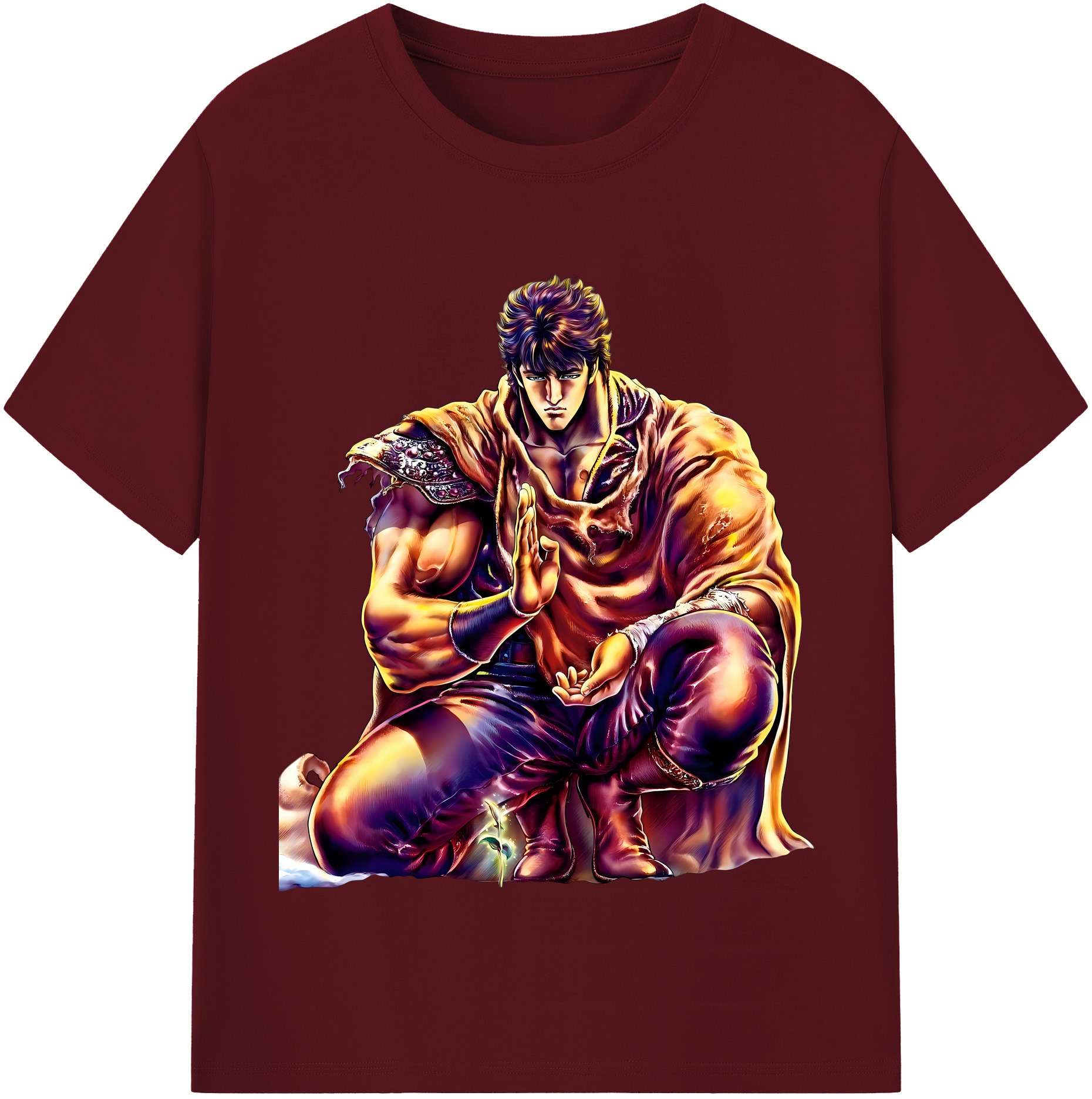 （画像用） 北斗の拳 Fist of the North Star 綿100％半袖Tシャツ（フロントプリント）